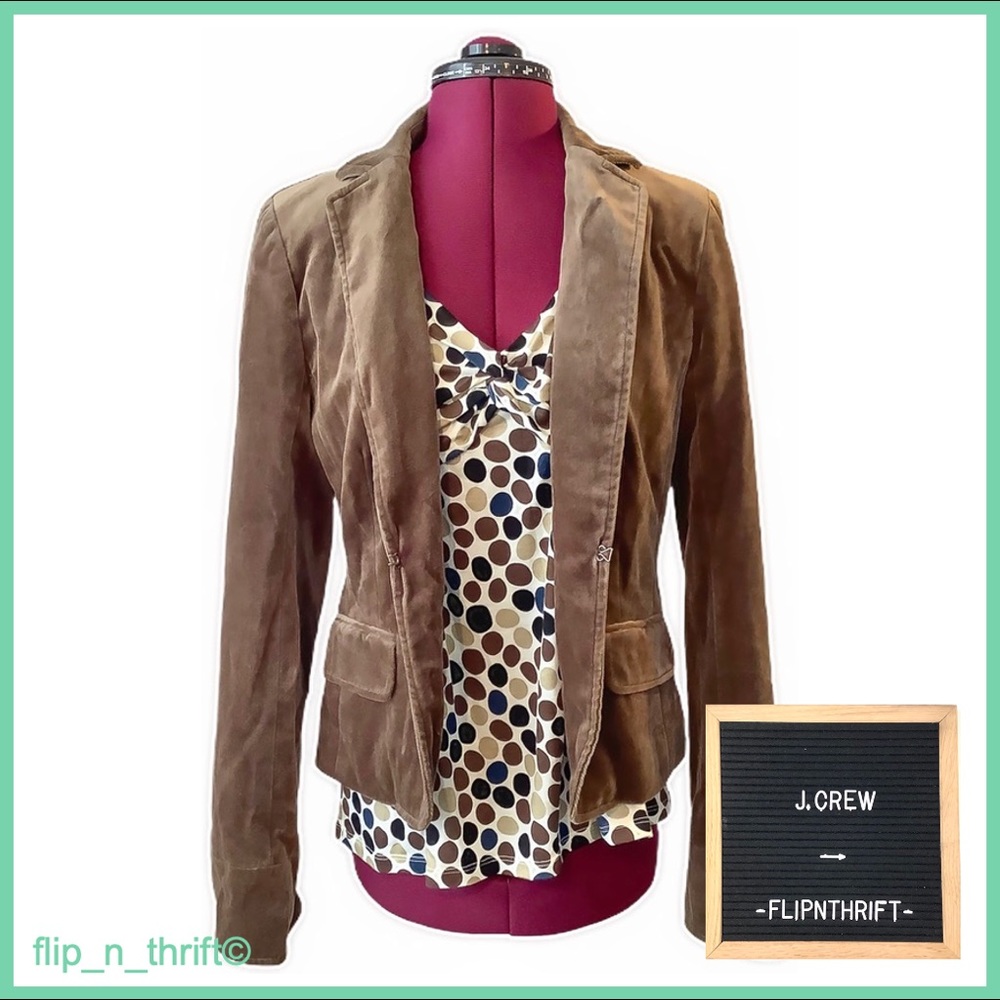 🎉HP🎉 🤎J. CREW Brown Velour Blazer